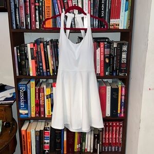 Halara white tennis dress with open back size S